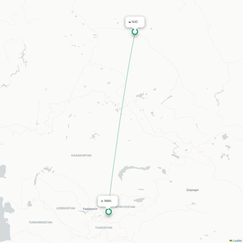 NJC - NMA route map