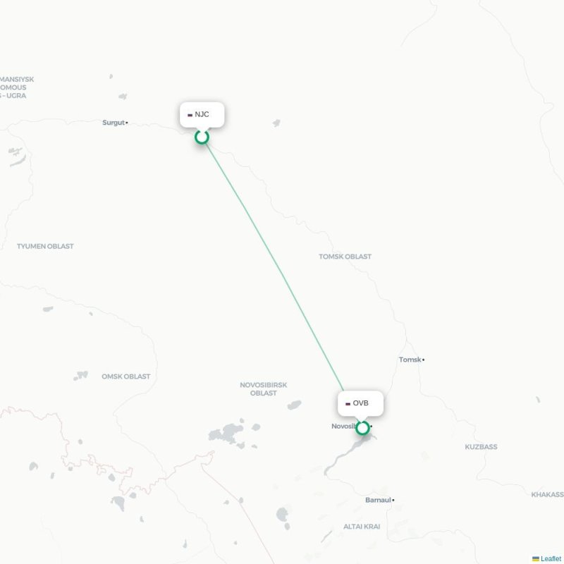 NJC - OVB route map