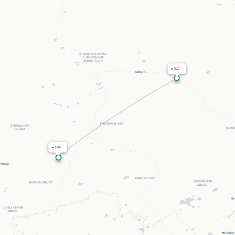 NJC - TJM route map
