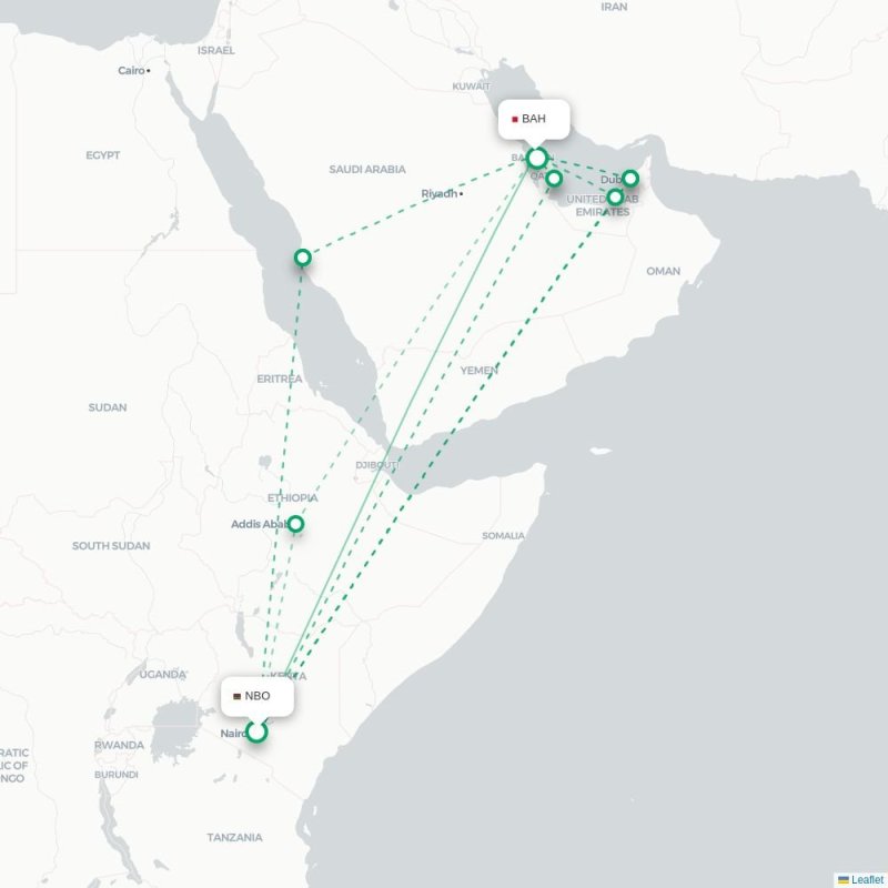 NJF - BAH route map