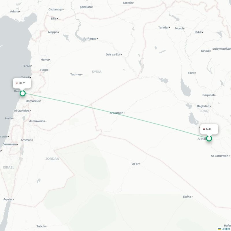 NJF - BEY route map