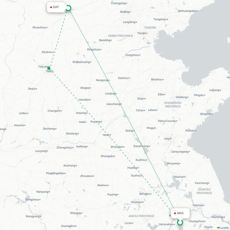 NKG - DAT route map