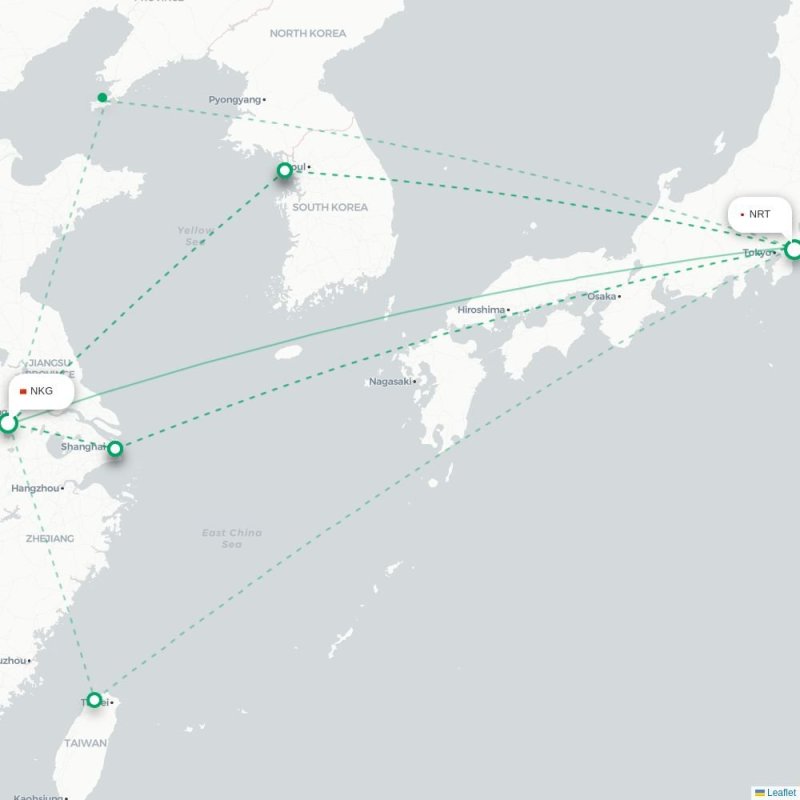 NKG - NRT route map