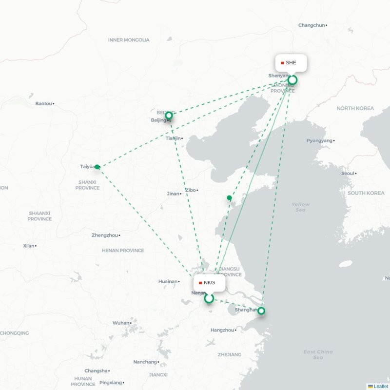 NKG - SHE route map