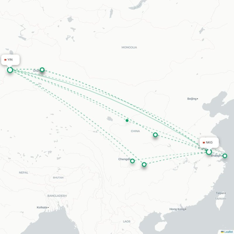 NKG - YIN route map