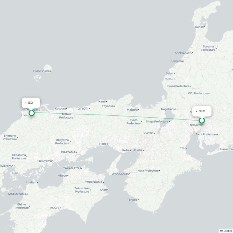 NKM - IZO route map