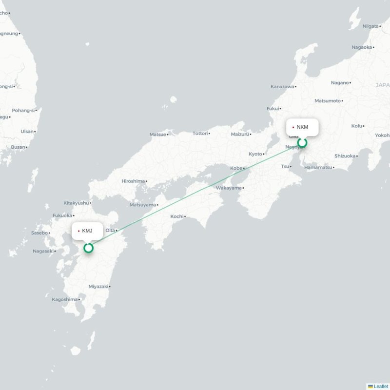 NKM - KMJ route map
