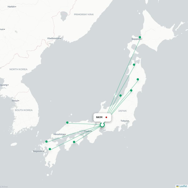 Route map Nagoya  NKM airport