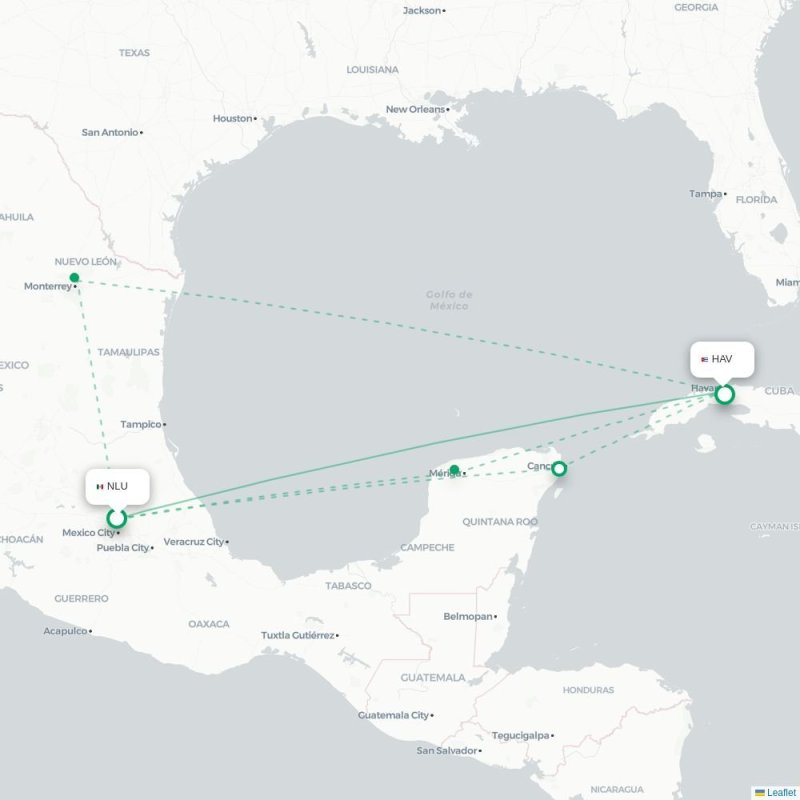 NLU - HAV route map