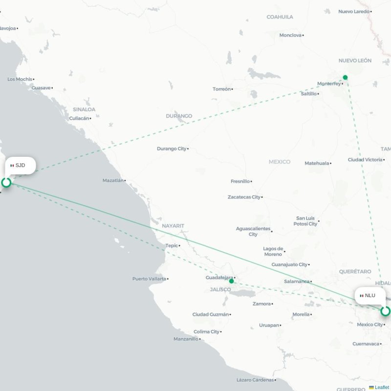 NLU - SJD route map