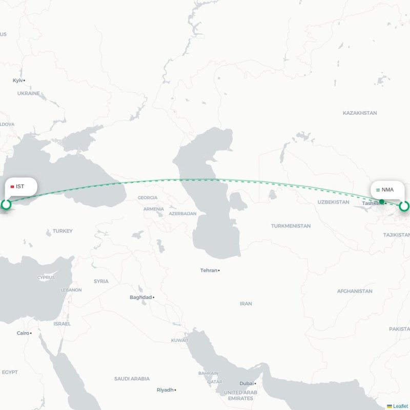 NMA - IST route map