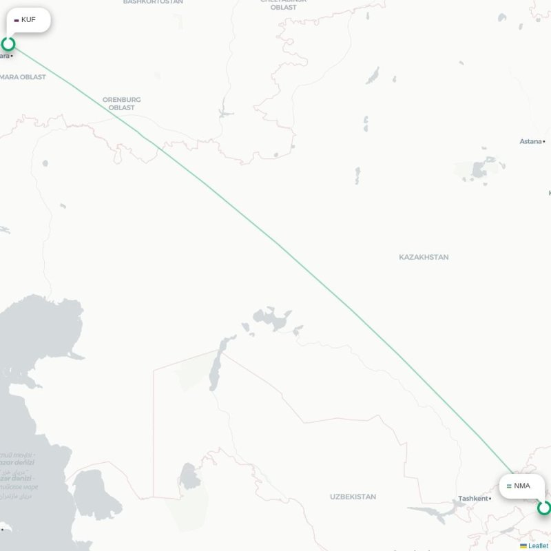 NMA - KUF route map