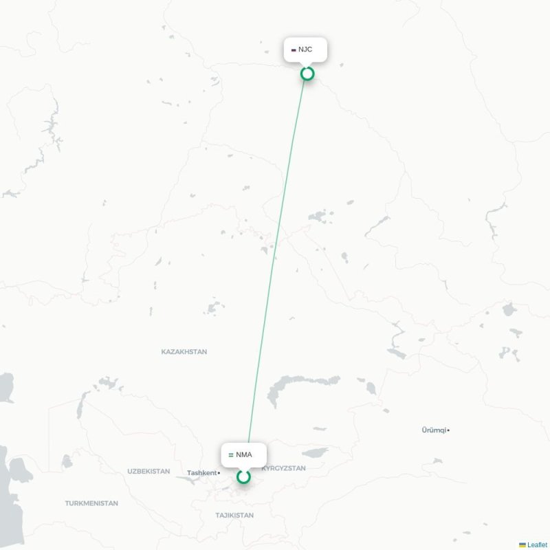 NMA - NJC route map