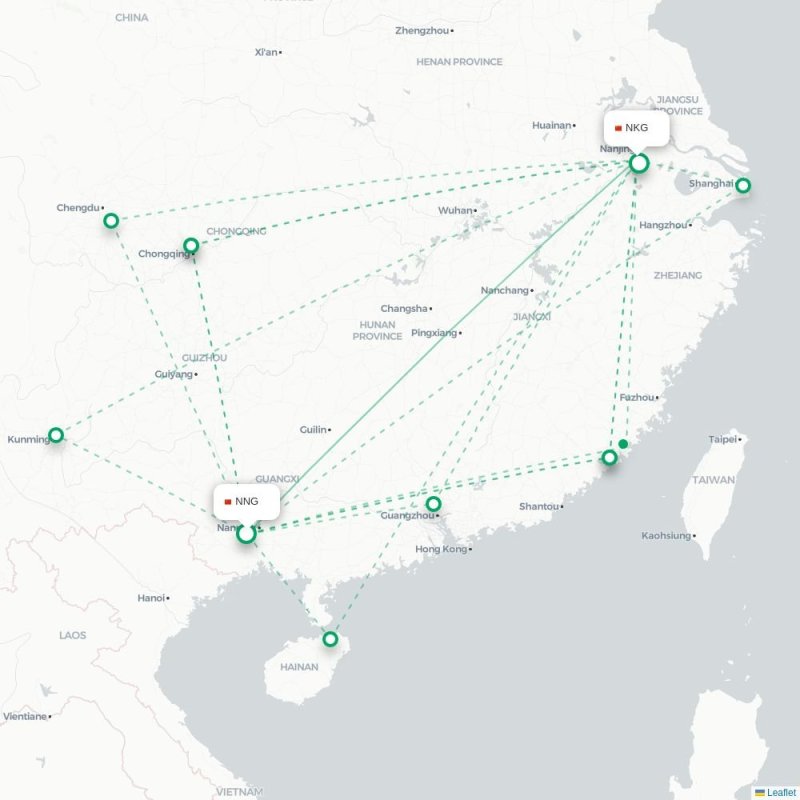 NNG - NKG route map