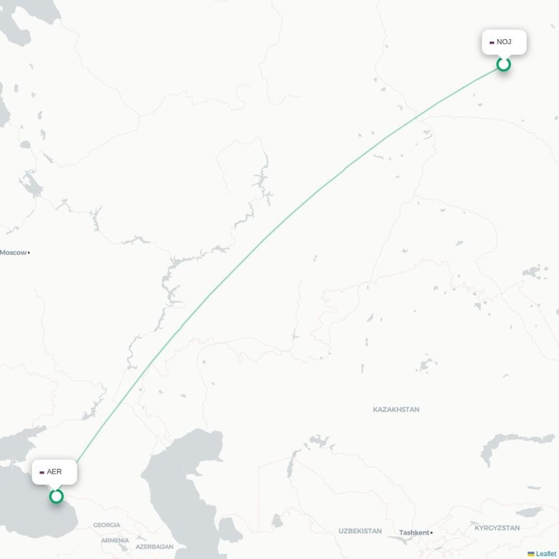 NOJ - AER route map