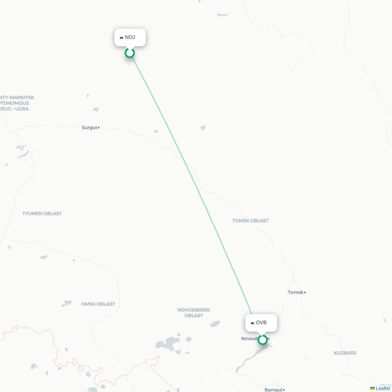 NOJ - OVB route map