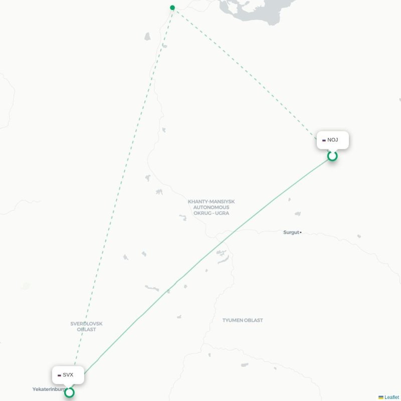 NOJ - SVX route map
