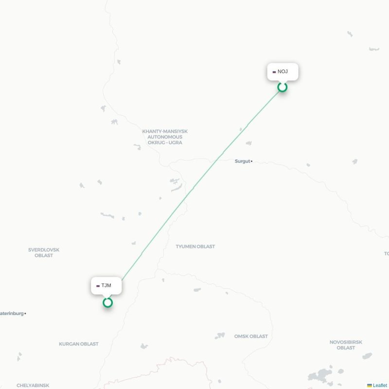 NOJ - TJM route map