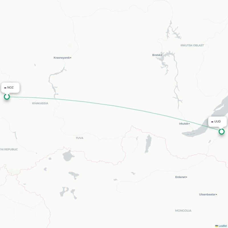 NOZ - UUD route map