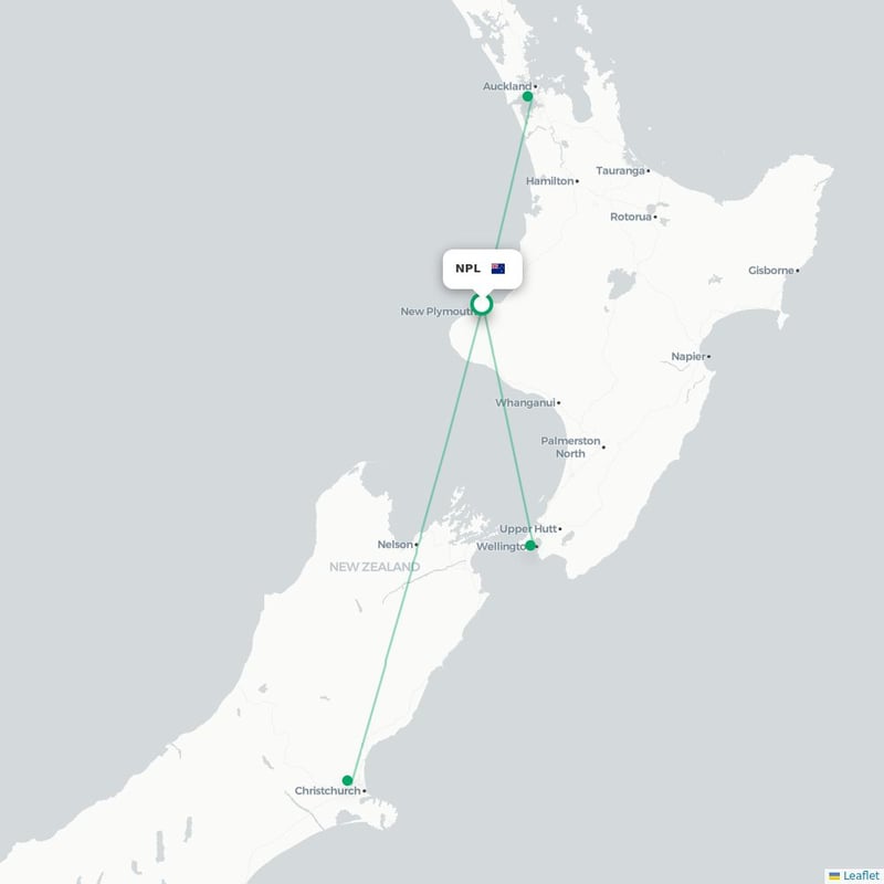 Route map New Plymouth  NPL 