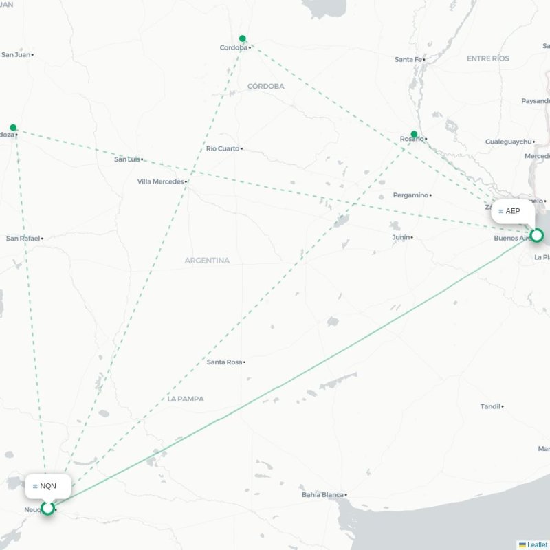 NQN - AEP route map