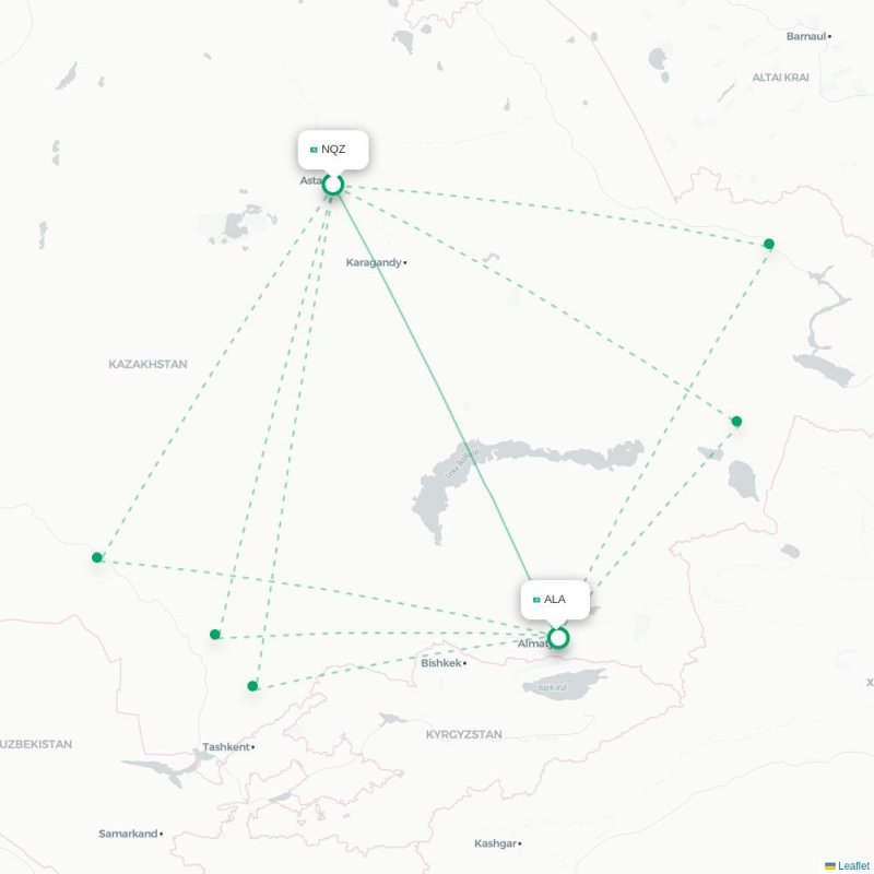 NQZ - ALA route map
