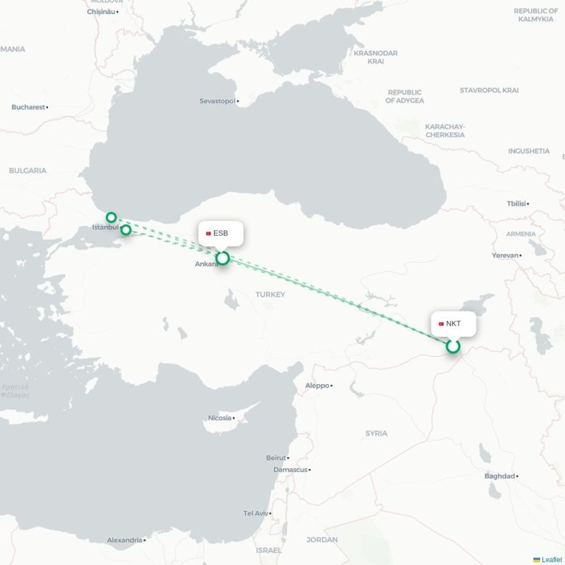 NQZ - ESB route map