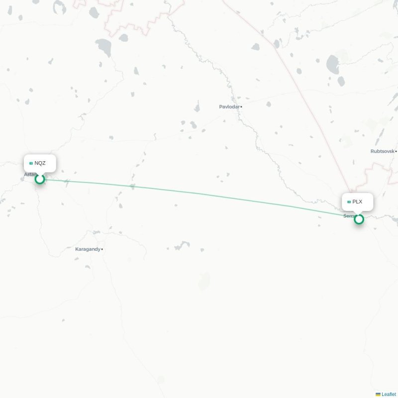 NQZ - PLX route map