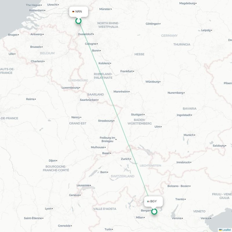 NRN - BGY route map