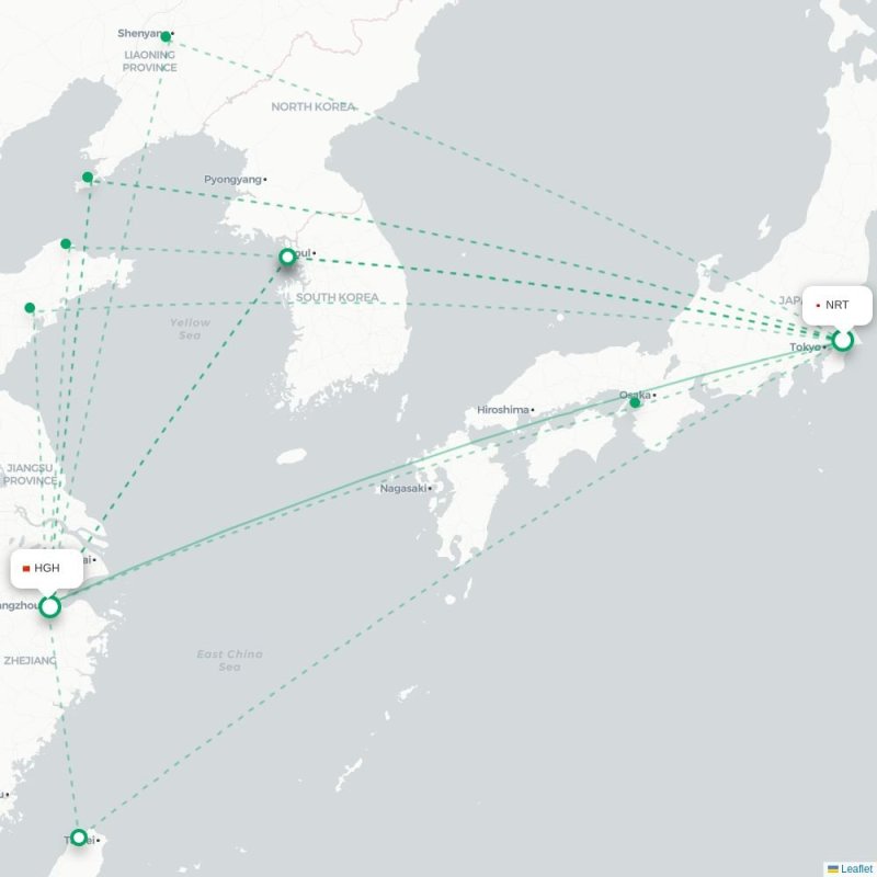 NRT - HGH route map