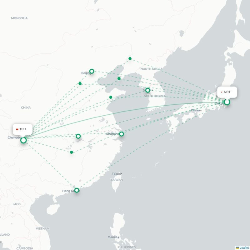NRT - TFU route map