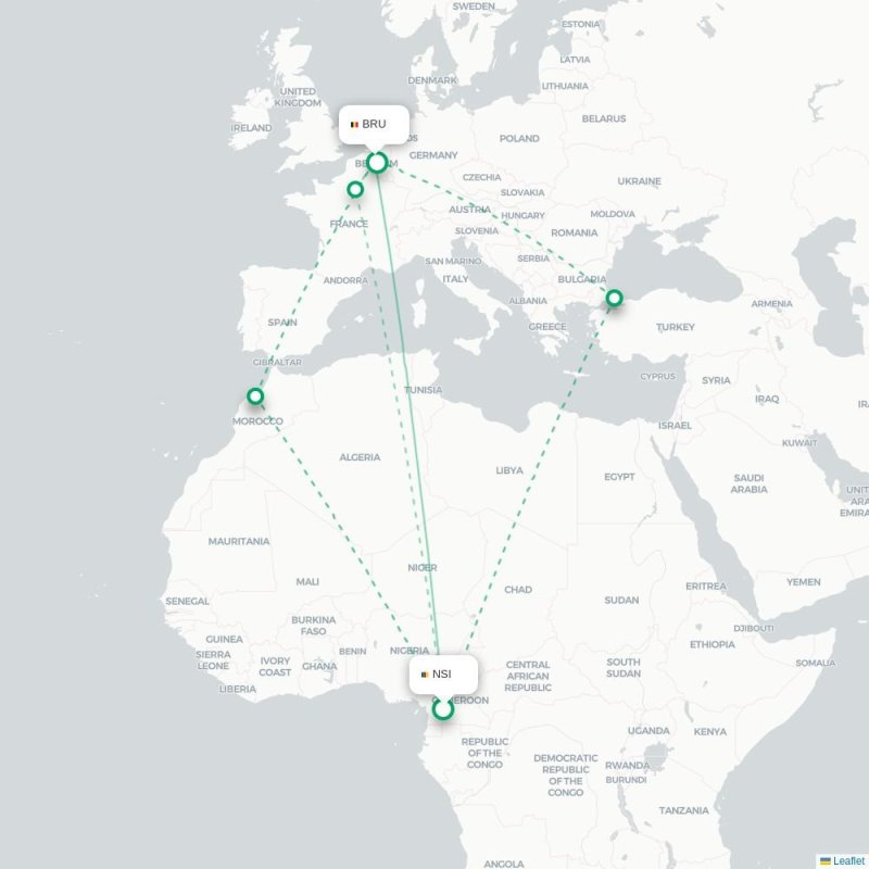 NSI - BRU route map