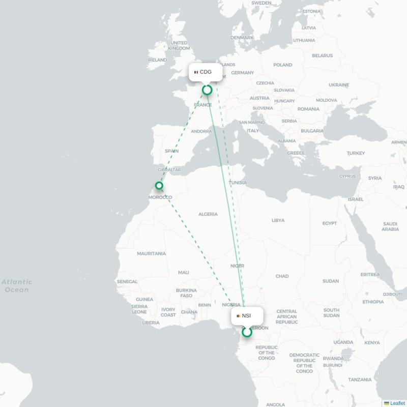 NSI - CDG route map