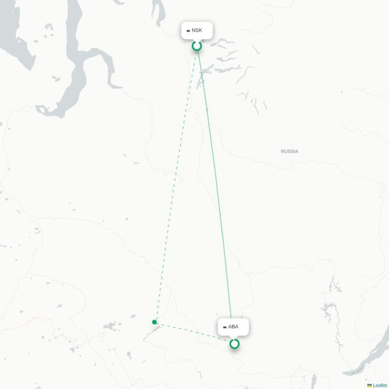NSK - ABA route map