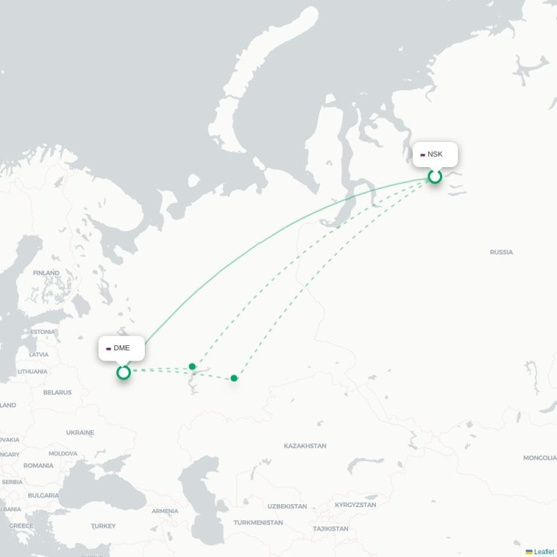 NSK - DME route map