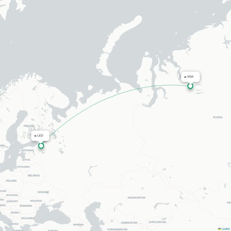 NSK - LED route map
