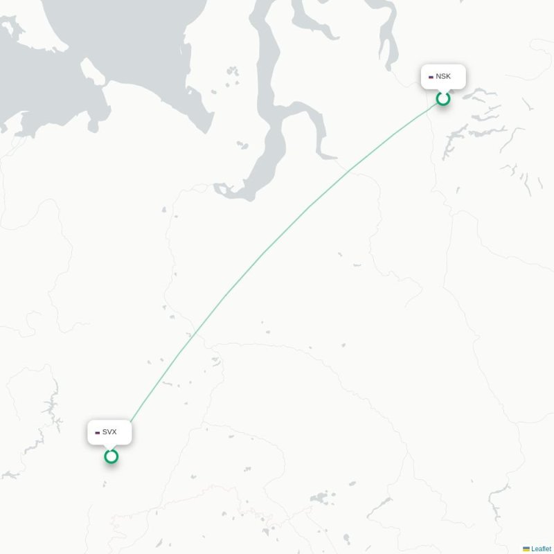 NSK - SVX route map