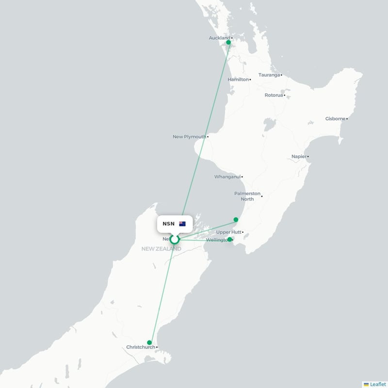 Route map Nelson  NSN 