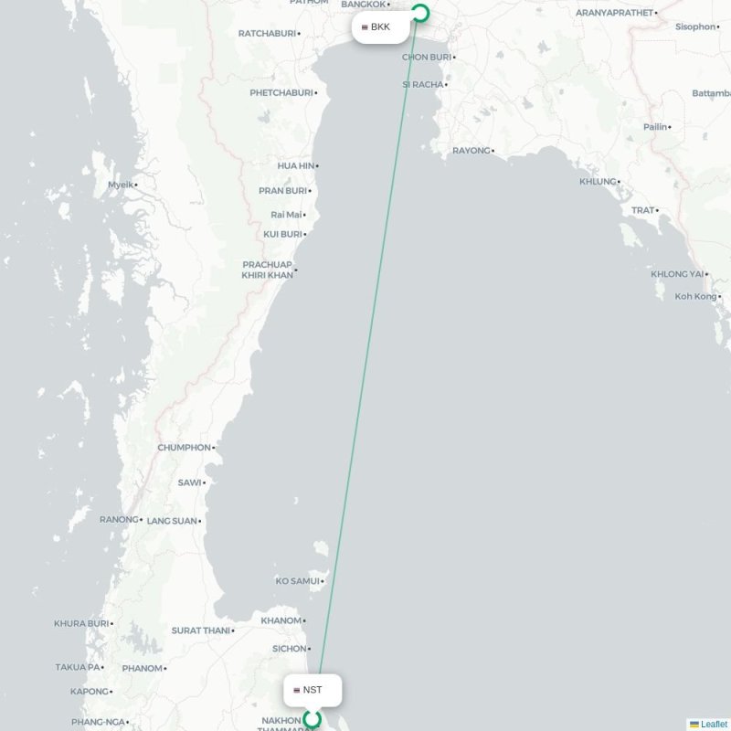 NST - BKK route map