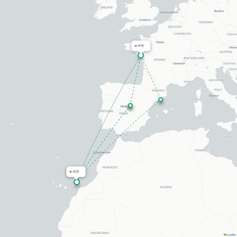 NTE - ACE route map