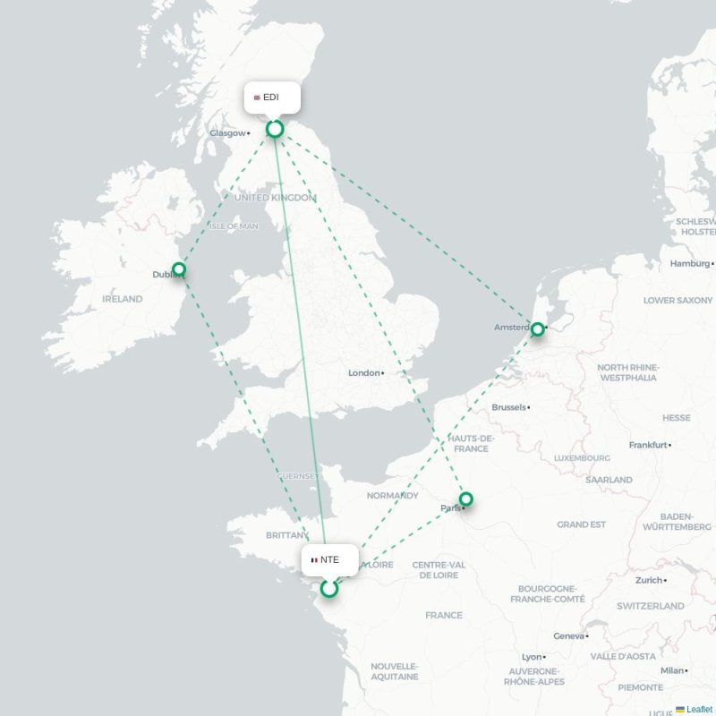 NTE - EDI route map