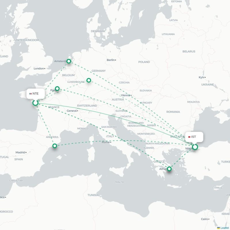 NTE - IST route map