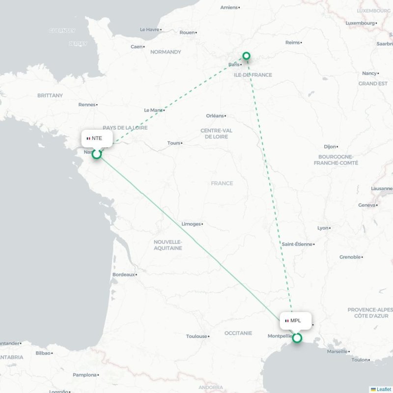 NTE - MPL route map
