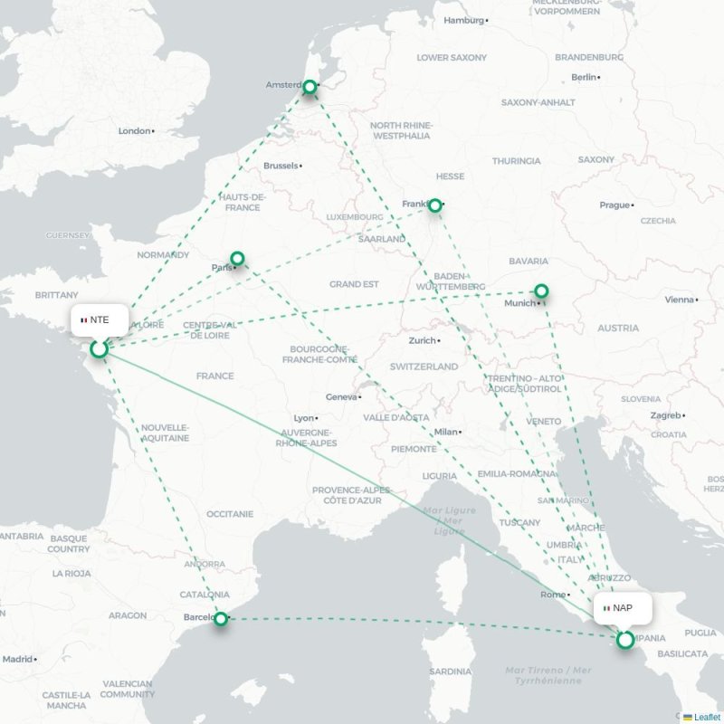 NTE - NAP route map