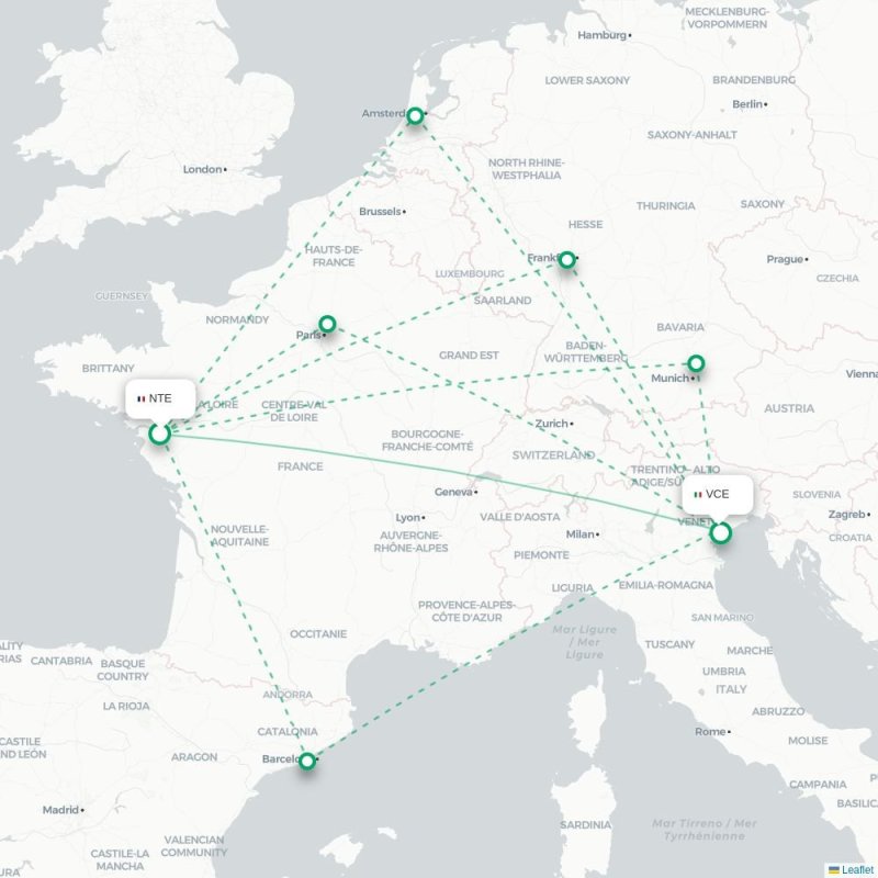 NTE - VCE route map