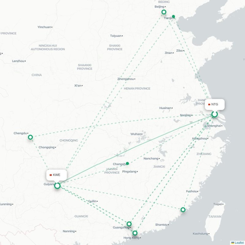 NTG - KWE route map