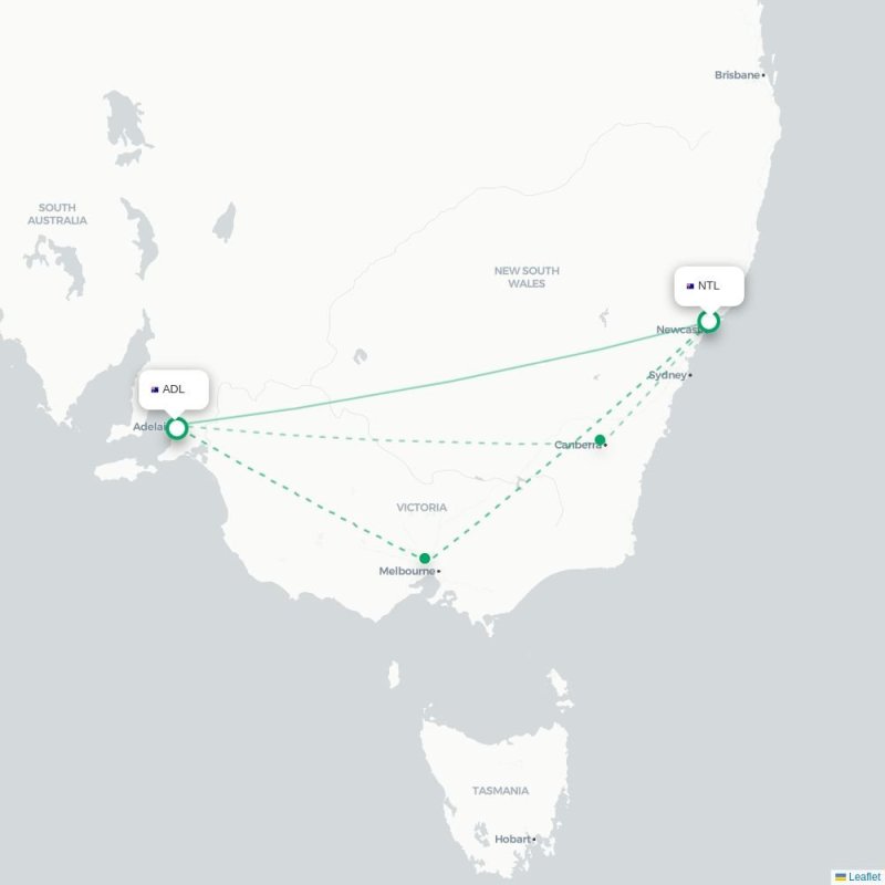 NTL - ADL route map