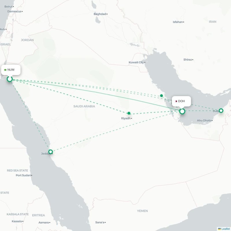 NUM - DOH route map