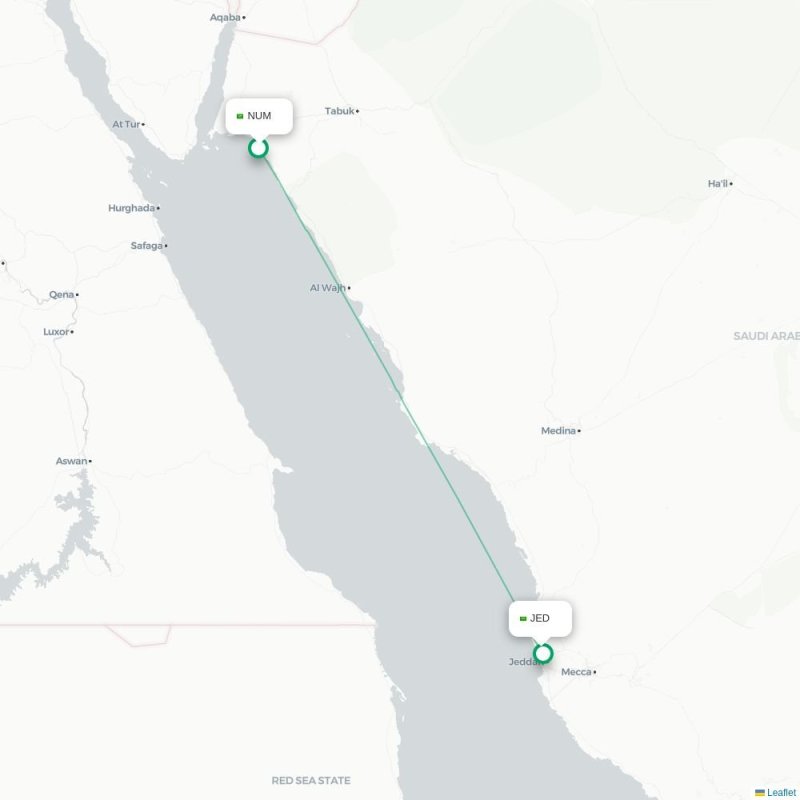 NUM - JED route map