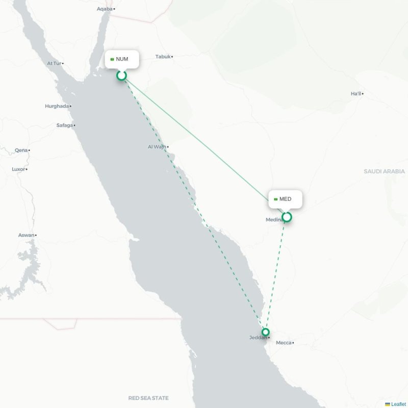 NUM - MED route map